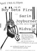 Boysetsfire / Sarin / Joyburner / Midvale on Apr 19, 1997 [328-small]