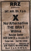 X / The Brat / No Alternative / Wilma on Aug 8, 1981 [965-small]