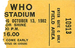 The Who / The Clash / David Johansen on Oct 13, 1982 [903-small]