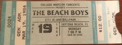 tags: The Beach Boys, Ticket - The Beach Boys / Stranger on Mar 19, 1984 [906-small]