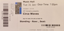 Ticket still valid after January postponement, Circa Waves / Cassia / Daytime TV on Jun 20, 2023 [919-small]