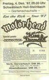 Motorhead /King Diamond / Destruction on Dec 4, 1987 [762-small]