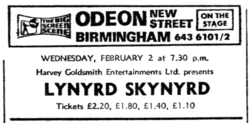 Lynyrd Skynyrd on Feb 2, 1977 [632-small]