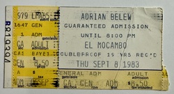 Adrian Belew on Sep 8, 1983 [133-small]