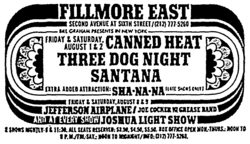 Canned Heat / Three Dog Night / Santana / Sha Na Na on Aug 1, 1969 [448-small]