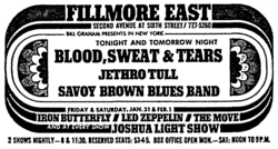 Blood, Sweat & Tears / Jethro Tull / The Gay Desperados on Jan 24, 1969 [507-small]