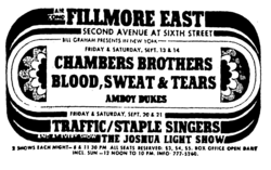 The Chambers Brothers / Blood, Sweat & Tears / The Amboy Dukes on Sep 13, 1968 [395-small]