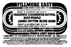 Creedence Clearwater Revival / Deep Purple / James Cotton Blues Band on Dec 20, 1968 [401-small]