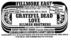 Grateful Dead / Love / Allman Brothers Band on Feb 13, 1970 [458-small]