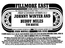 Johnny Winter / Buddy Miles / Tin House on Oct 2, 1970 [490-small]