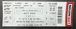 ticket stub, tags: Ticket - White Denim / Basic on Feb 23, 2024 [534-small]