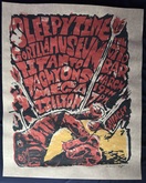 show poster, tags: Gig Poster - Sleepytime Gorilla Museum / Titan To Tachyons / Megazillion on Mar 19, 2024 [477-small]