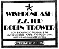 Wishbone Ash / ZZ Top / Robin Trower on Nov 8, 1973 [107-small]