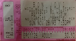 Bon Jovi / Wild 'T' & The Spirit on Nov 28, 1993 [519-small]