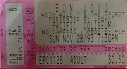 Bon Jovi / Wild 'T' & The Spirit on Nov 28, 1993 [519-small]