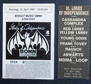 The Cassandra Complex / Red Lorry Yellow Lorry / The Young Gods / Frank Tovey / Abwärts / Loop on Apr 15, 1990 [856-small]