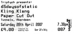 65daysofstatic / Kling Klang / Paper Cut Out on Apr 28, 2007 [180-small]