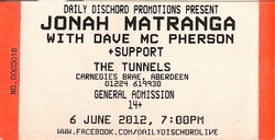 tags: Jonah Matranga, Aberdeen, Scotland, United Kingdom, Ticket, The Tunnels - Jonah Matranga on Jun 6, 2012 [242-small]