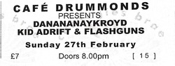 tags: Dananananaykroyd, Aberdeen, Scotland, United Kingdom, Ticket, Cafe Drummond - Dananananaykroyd / Kid Adrift / Flashguns on Feb 27, 2011 [405-small]