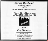 the back doors / Cry Monday on May 4, 1985 [813-small]