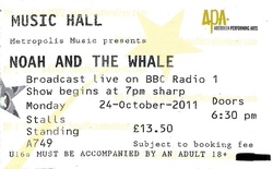 tags: Ben Howard, Noah and the Whale, Aberdeen, Scotland, United Kingdom, Ticket, Music Hall - Ben Howard / Noah and the Whale on Oct 24, 2011 [646-small]