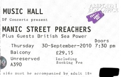 tags: Manic Street Preachers, Aberdeen, Scotland, United Kingdom, Ticket, Music Hall - Manic Street Preachers / British Sea Power on Sep 30, 2010 [665-small]