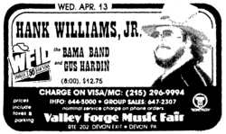 Hank Williams Jr. / The Bama Band / Gus Hardin on Apr 13, 1983 [059-small]