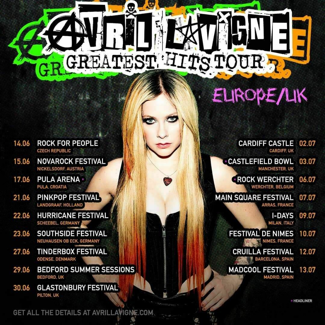 Avril Lavigne Concert & Tour History (Updated for 2024) Concert Archives
