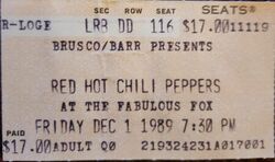 Red Hot Chili Peppers / raging slab / Mr. Crowes Garden on Dec 1, 1989 [940-small]