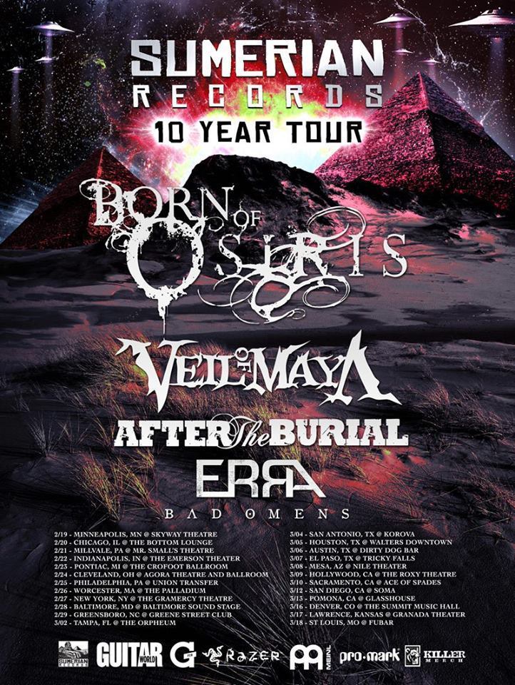"Sumerian 10 Year Tour" Concert & Tour History Concert Archives