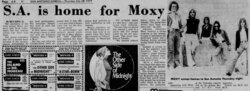 Moxy article in San Antonio Express, Moxy / Rex / AC/DC on Jul 28, 1977 [087-small]