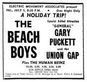 The Beach Boys / Gary Puckett and Union Gap on Jul 5, 1968 [078-small]