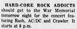 Rush / AC/DC / Crawler on Nov 19, 1977 [164-small]