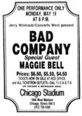 Bad Company / Maggie Bell on May 19, 1975 [778-small]
