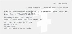 Devin Townsend Project / Between The Buried And Me / Fallujah on Oct 8, 2016 [998-small]