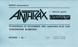 tags: Ticket - Anthrax / Clawfinger on Nov 25, 1993 [063-small]