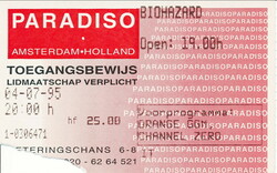 tags: Ticket - Biohazard / Channel Zero / Orange 9mm on Jul 4, 1995 [222-small]