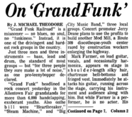Grand Funk Railroad / Big City Music Band / Steam Machine on Jul 19, 1970 [188-small]