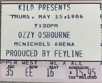 Ozzy Osbourne / Metallica on May 15, 1986 [260-small]