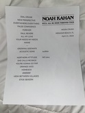 Actual setlist from the show for Noah Kahan!, Moon Crush Pink Moon 2024 on Apr 18, 2024 [781-small]
