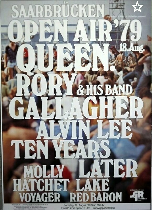 Aug 18, 1979 Saarbrücken Open Air '79 at Ludwigsparkstadion