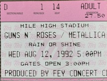 Metallica / Guns N' Roses / Body Count on Sep 19, 1992 [113-small]