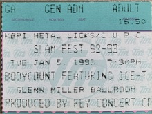 Body Count / Exodus / D.R.I. / Pro-Pain on Jan 5, 1993 [147-small]