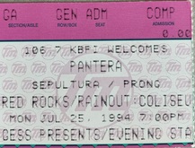Pantera / Sepultura / Prong on Jul 25, 1994 [162-small]