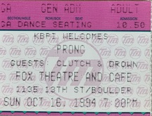 Prong / Clutch / Drown on Oct 16, 1994 [180-small]