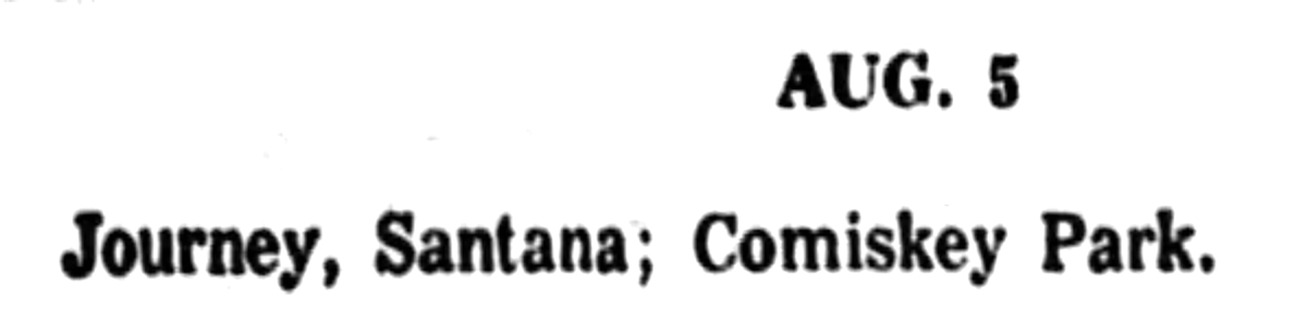 Aug 05, 1979: Journey, Santana, Thin Lizzy, Eddie Money