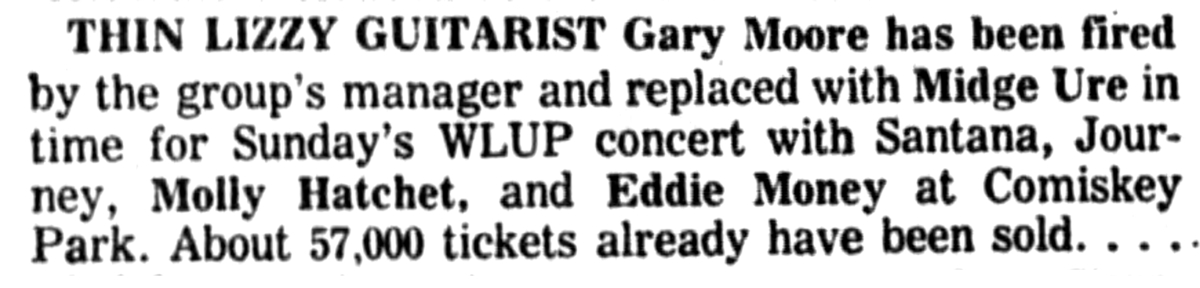 Aug 05, 1979: Journey, Santana, Thin Lizzy, Eddie Money