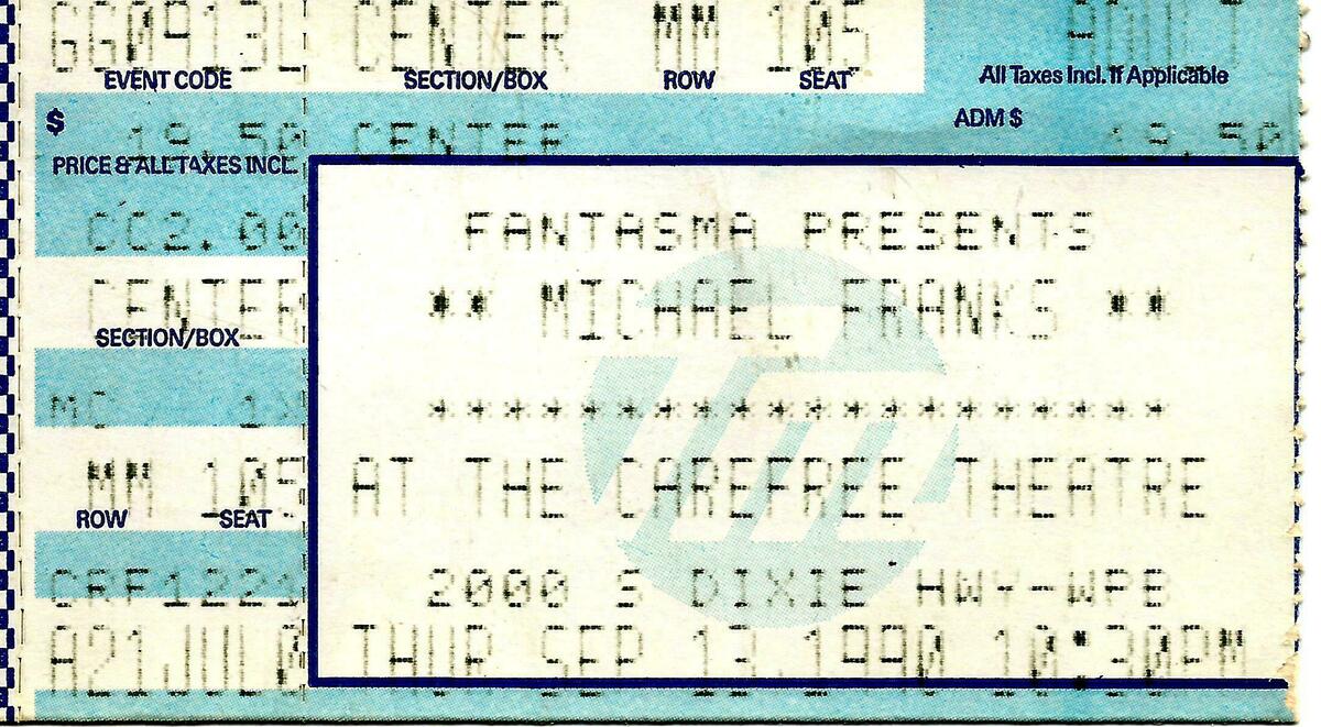 michael franks Concert & Tour History (Updated for 2024) Concert Archives