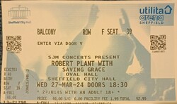 Ticket, Robert Plant Saving Grace / Taylor McCall on Mar 27, 2024 [448-small]