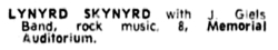 Lynyrd Skynyrd / The J. Geils Band / The Alpha Band on Oct 29, 1976 [671-small]